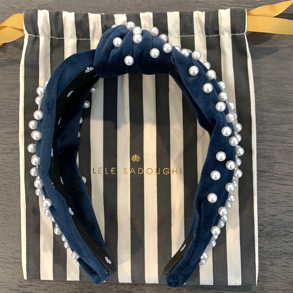 *SOLD* Lee Sadoughi Sapphire pearl headband